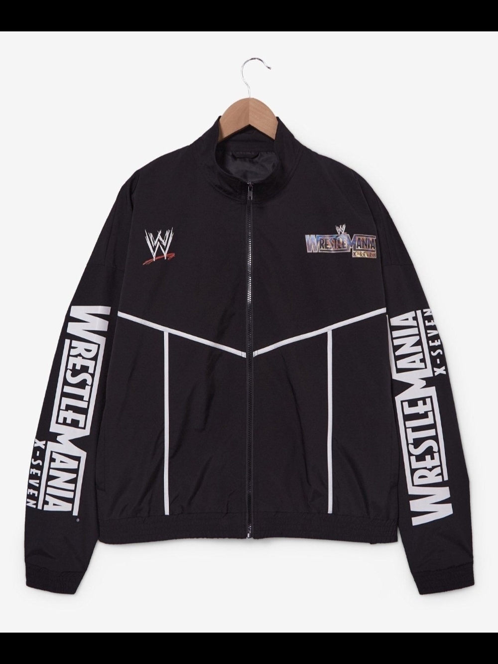 WWE Black & White WrestleMania Graphic Track Jacket